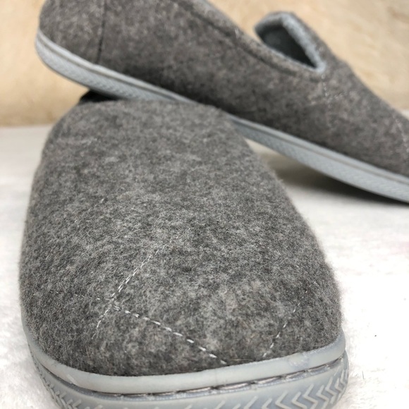 Dluxe by Dearfoams Christina Loafer Quilted Slippers Gray XL US 11 12 - Picture 14 of 16